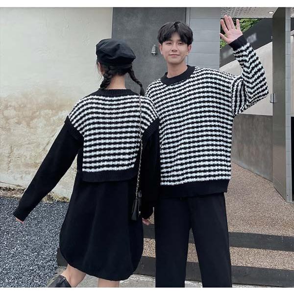 トップス メンズ レディース セーター ニットワンピース ペアルック リンクコーデ 長袖 クリスマス 誕生日 プレゼント お友達 おしゃれ デート Dt022t2 フルグレース 通販 Yahoo ショッピング