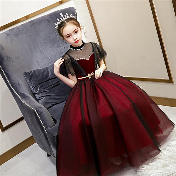 子供ドレス パーティードレス お姫様 ワンピース ロング丈 ファスナー