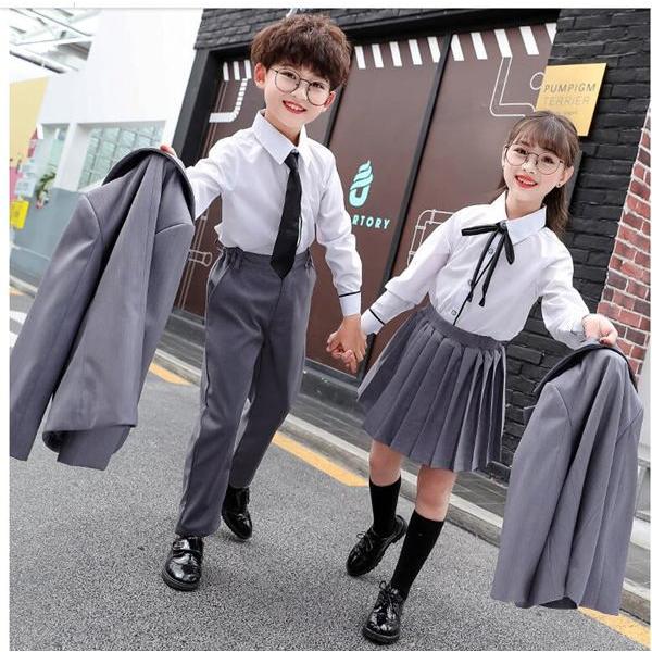 スーツ 子供服 女の子 フォーマル 入学式 上下セット グレー