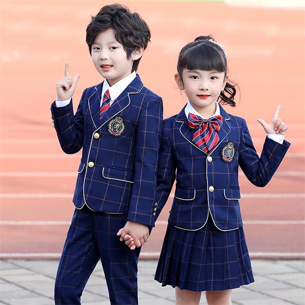 4点セット チェック柄 子供スーツ 女の子 男の子 制服 スーツ