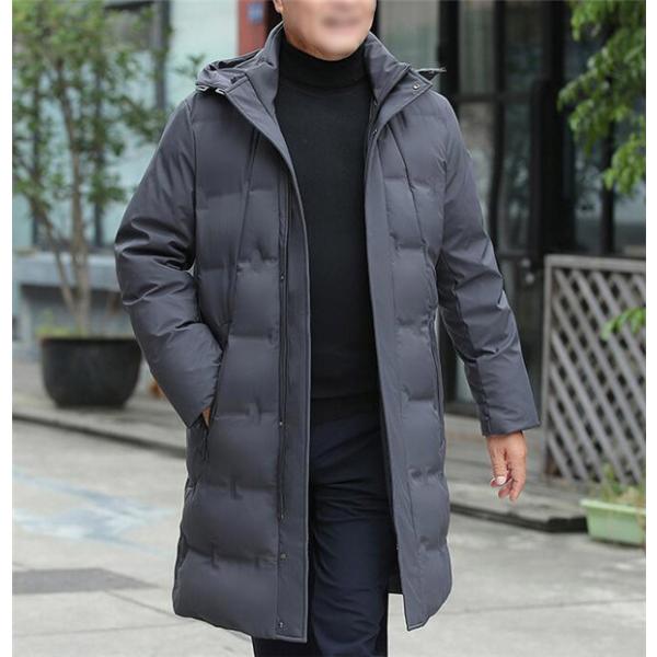 ダウンジャケット メンズ アウター ジャケット ロング ダウンコート フード コート 防寒服 紳士 冬 ブラック グレー  :eg168c0:フルグレース 通販 