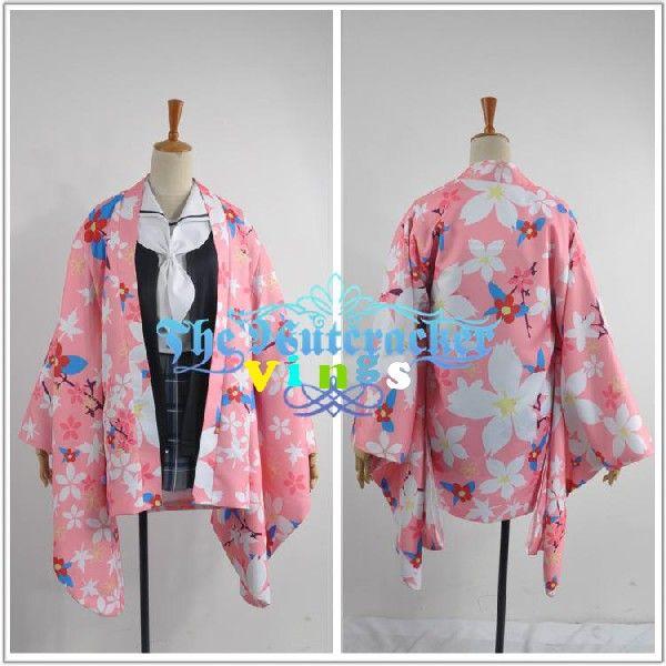 コスプレ衣装 ハナヤマタ 関谷 なる 制服 捺染 和服 羽織 由比浜学園