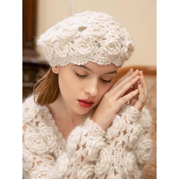 美品 fumika uchida クロシェ ハンド ニット ベレー帽 57 美品 fumika uchida クロシェ ハンド ニット ベレー帽 57 - メルカリ