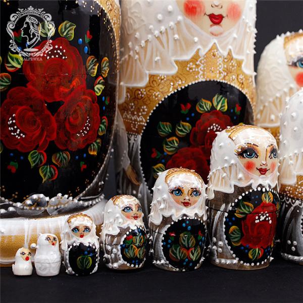 マトリョーシカ ロシア 人形 民芸品 土産物 手作り人形 手描き 10個組