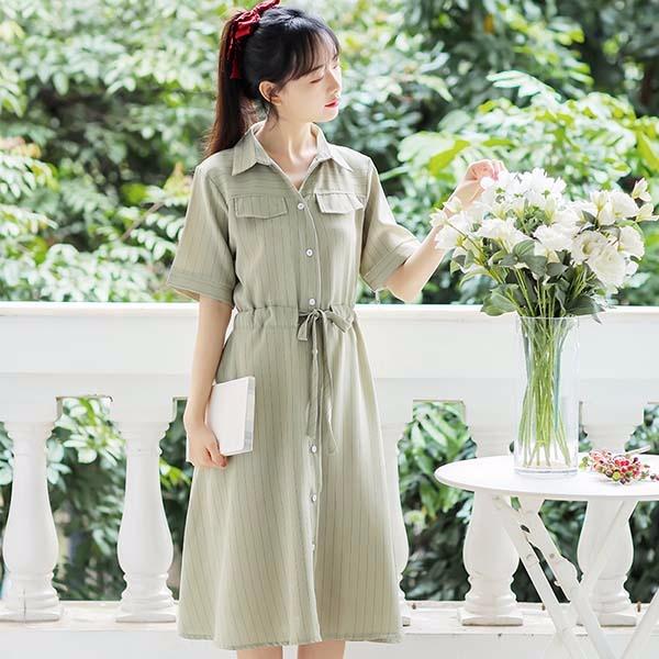 シャツワンピース 大人 Aライン ハイウエスト ボヘミア風 夏ワンピース リゾートワンピ 旅行 海デート K5064ze フルグレース 通販 Yahoo ショッピング