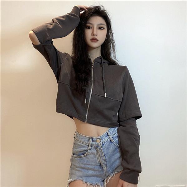 パーカー ミニ丈パーカー ショート丈 パーカー ヒップホップ 韓流 長袖 お腹見せ ストリートダンス ダンスウエア トップス K6022zb フルグレース 通販 Yahoo ショッピング
