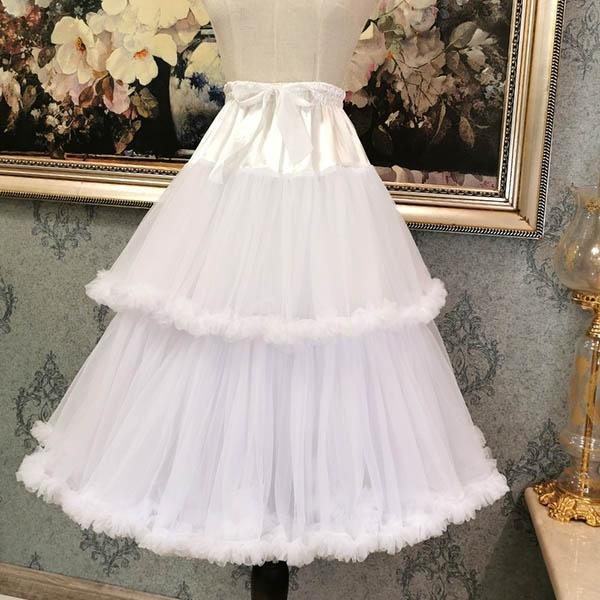 パニエ ロリータ ワイヤーなし 普段使い 60cm ゴスロリ ソフトチュール