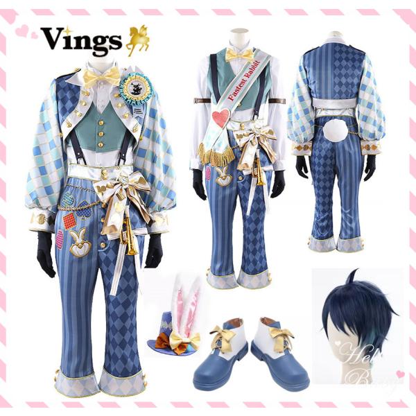 Dハロ　仮装　衣装　コスプレ　ツイステ　ラビフェス　デュース ツイステ風 薔薇の王国のホワイトラビットフェス デュース