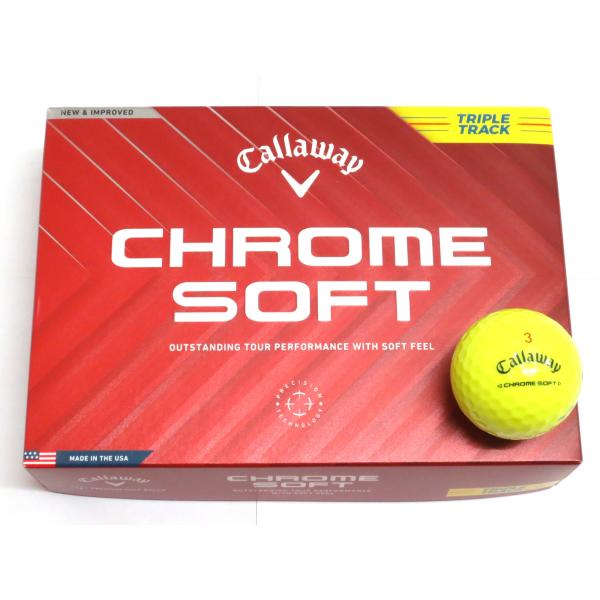 ※値下げ キャロウェイ クロムツアー トリプルトラック イエロー 2ダースセット CHROME SOFT 【即納】 1ダース キャロウェイ クロムツアー 2024