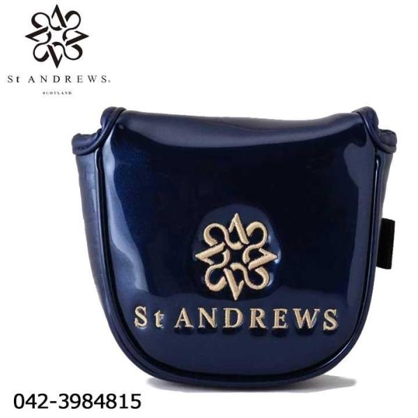 新品★セントアンドリュース★St.ANDREWS★042-3984815 エナメル パターカバー マレット型用★マグネットタイプ★【110】ブルー
