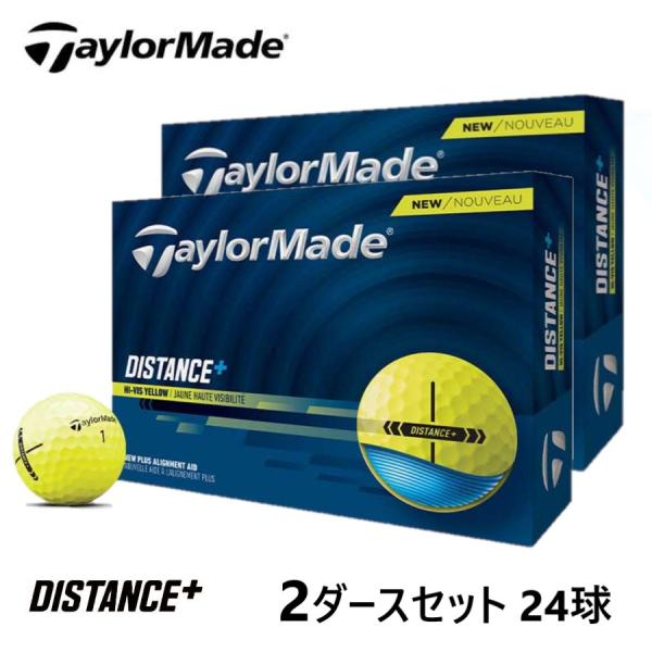 新品★テーラーメイド★ディスタンス プラス ボール★DISTANCE +★2025★イエロー★2箱★24球★2ダース★日本正規品
