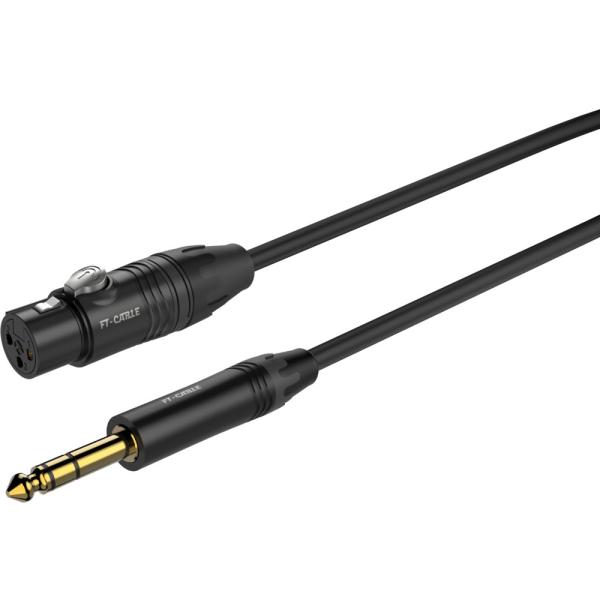音響のプロ「ヒビノ」監修 XLRメス-TRS オーディオケーブル FT-CABLE 1m | バランス接続 バランスケーブル キャノン メス TRSフォン 三極フォン オーディオ DTM