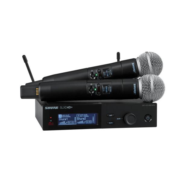 Shure SLXD24D+J/58-JB ワイヤレスマイク 2本セット | SM58 SLX-D SLXD24D＋58-JB プラス B帯 デジタル ワイヤレス ボーカル ライブ 国内正規品