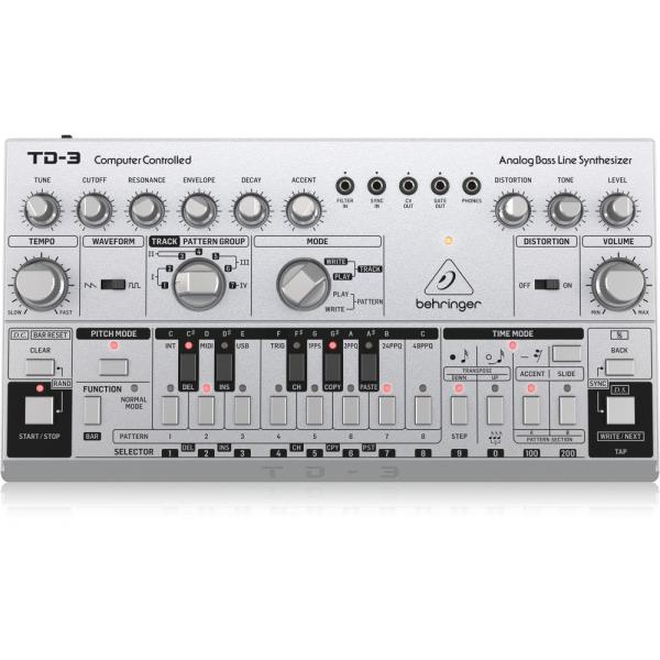 他サイト： BEHRINGER ベリンガー TD-3-SR アナログ ベースライン シンセサイザー シルバー| シンセベース ベース トラックメイカー シーケンサー アルペジエーターの商品画像