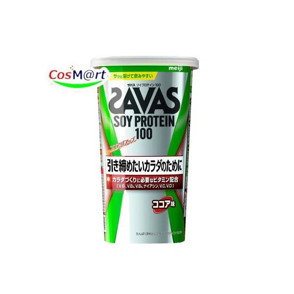 他サイト： 明治 ザバス(SAVAS) ソイプロテイン100 ココア味 224g (4902777308302)の商品画像