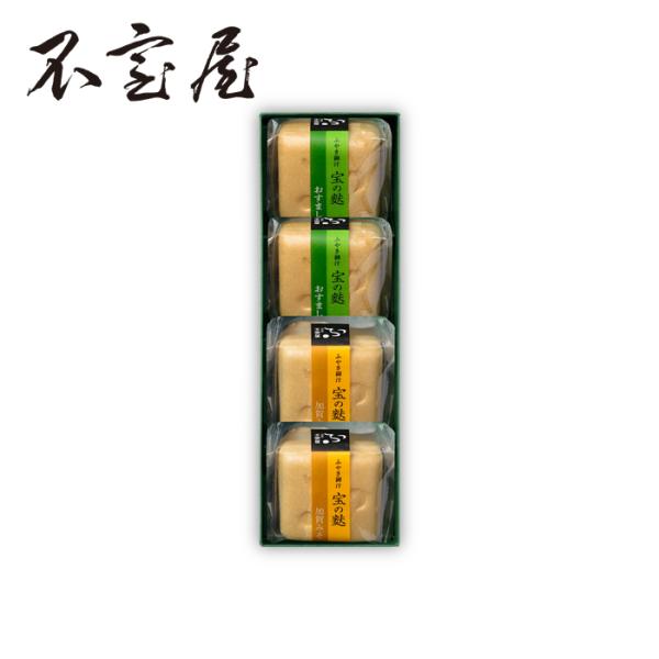 商品内容］宝の麩（おすまし・加賀みそ 各2個）［大きさ］横：71mm×縦：206mm×高さ：62mm［日持ち］製造より90日［保存方法］直射日光及び高温多湿を避け保存お湯を注げばお手軽に本格的なお吸いもの。手のひらに収まるほどの小さくて可愛...