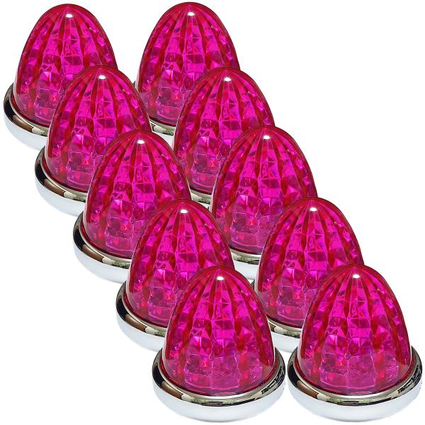 トラック用LEDマーカーランプ 24V トラック用 LED マーカーランプ サイド マーカー 8面クリスタル