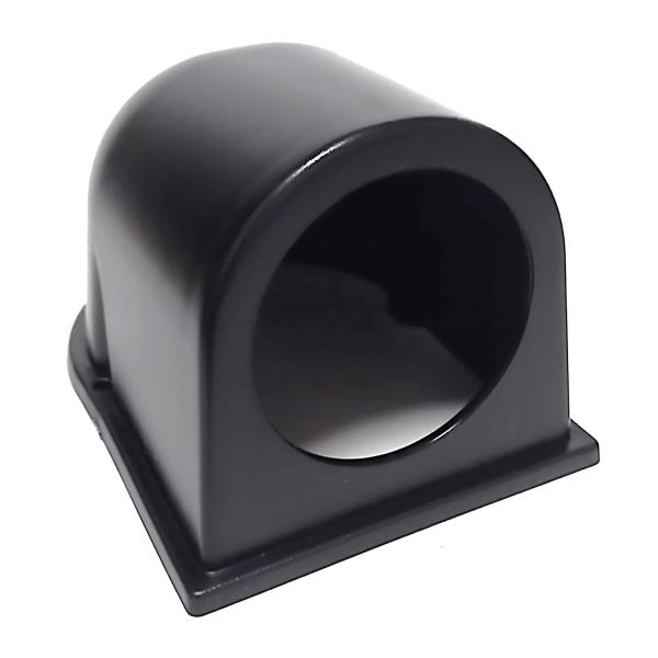 ・52φ（2インチ）メーターを埋め込む事が可能です。・レーシーなブラックカラー・寸法：縦110mmX横85mmX高さ75mm　　52φ/内径52ｍｍ・取り付け固定用のビス穴が2箇所あります。（固定用ビスは付属しません）