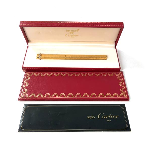 Cartier カルティエ ボールペン トリニティ キャップ式 ゴールド 箱付  