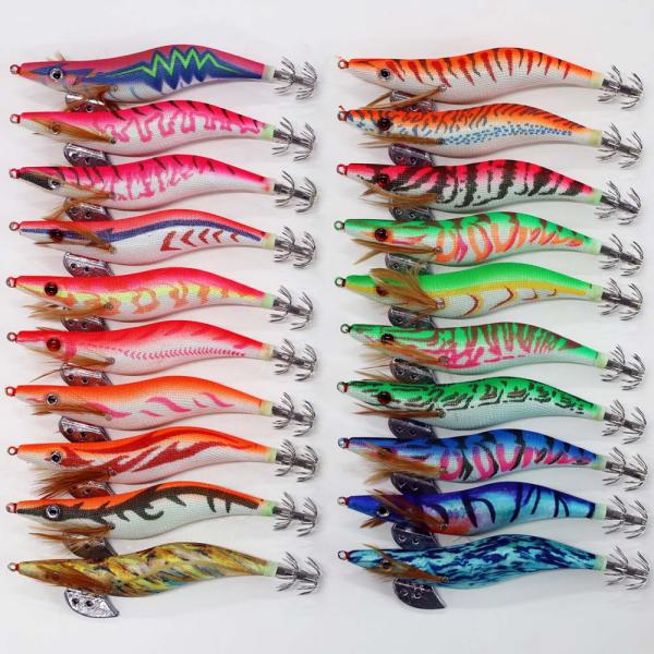 夜光 イカ釣り エギング エギ 餌木 3.5号 20柄 20個 セット