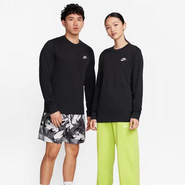 ナイキ メンズ 長袖シャツ ロングスリーブシャツ ロンT Tシャツ 普段着 ランニング スポーツウェア ブラック NIKE AR5194-010