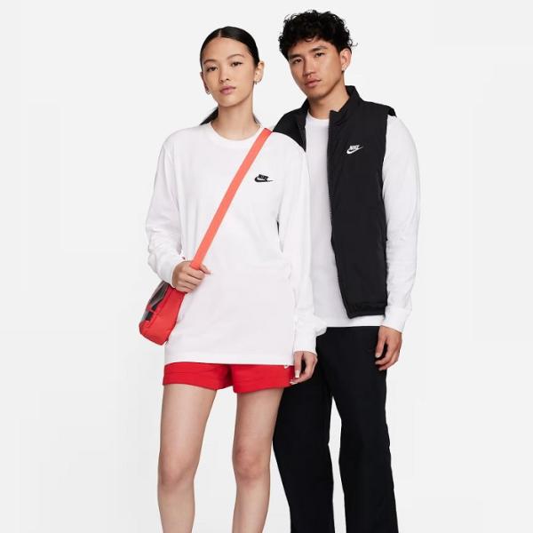 ナイキ メンズ 長袖シャツ ロングスリーブシャツ ロンT Tシャツ 普段着 ランニング スポーツウェア ホワイト NIKE AR5194-100
