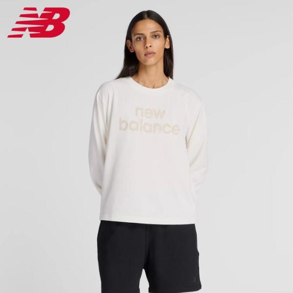 爆買 ニューバランス レディース 長袖Tシャツ ロングスリーブシャツ スポーツウェア トレーニングウェア ランニング 運動 ホワイト New Balance AWT53171-SST