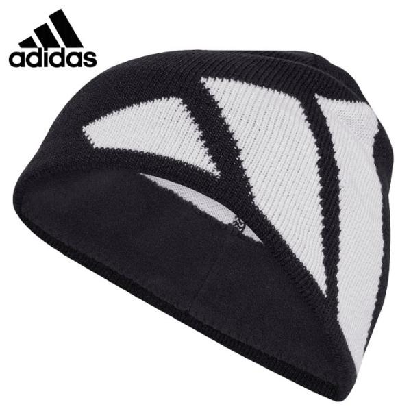 アディダス メンズ ビーニー レディース 男女兼用 ニット帽子 冬用 防寒ランニング スポーツ 運動 ブラック adidas JUZ44