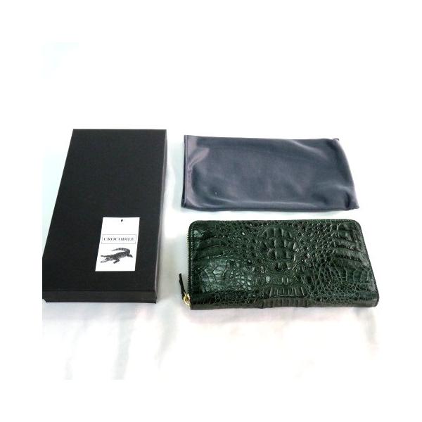 MQ 新品 RODANIA ロダニア 本物 クロコダイル ラウンドファスナー 長