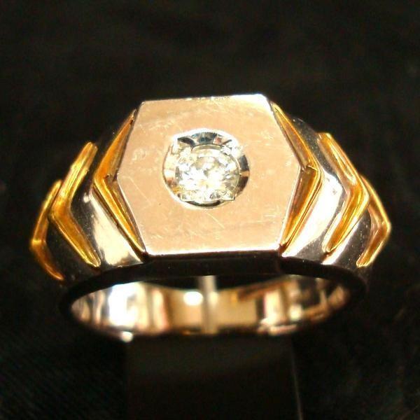 DY 豪華 指輪 Pt900 K18 ダイヤモンド リング 0.15ct 13.5号 プラチナ 