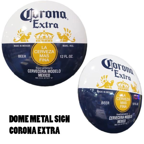 Corona Extra コロナビール　ビジュアルサイン（看板）【新品・未使用】 コロナビール 看板 ブリキ看板 CORONA EXTRAドーム型 缶 24本 瓶