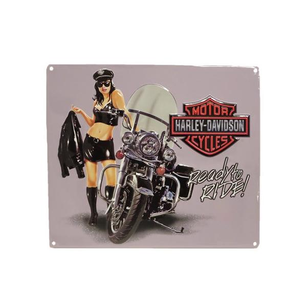 エンボスメタルサイン H D Jacket Babe ハーレーダビッドソン ブリキ看板 アメ雑 アメリカン雑貨 ガレージ Www Antoniodomingo Es