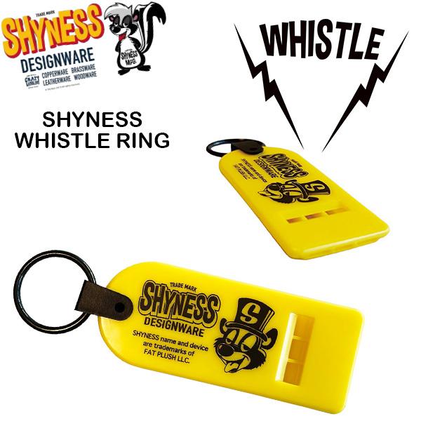 アメリカンテイスト満載！「SHYNESS」シリーズ「SHYNESS」シリーズから、ホイッスル キーリングの登場です。プラスティック製の薄型、笛キーホルダーです。使いやすさを考慮したデザインで、災害時の声が出せない状況等で活躍してれるアイテム...
