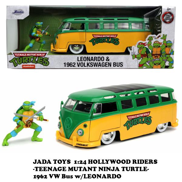 タートルズ　ワーゲンバス　フィギュア　ミニカー Jada タートルズ ミニカー 1/24 ワーゲン バス レオナルド
