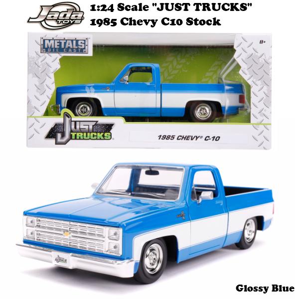 Jada JADATOYS 1/24 JUST TRUCKS 1985 CHEVY C10 STOCK GLOSSY BLUE