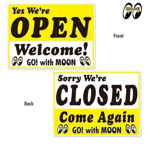 トンキさま vans✖️ムーンアイズ　サインボード【Open.Close】 MOONEYES ムーンアイズ 看板 オープン クローズ アメリカン 看板