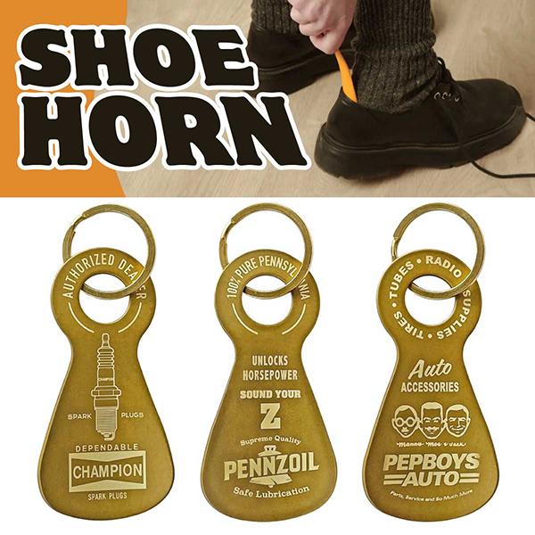 アドバタイジング シューホーンキーリングVINTAGEと同じ製法で作られた『SHOEHORN KEY RING』です。ALL真鍮製にこだわった靴べらキーリング。1960-70年ごろ靴メーカーなどがノベルティで配っていたそうです。今ではビンテ...