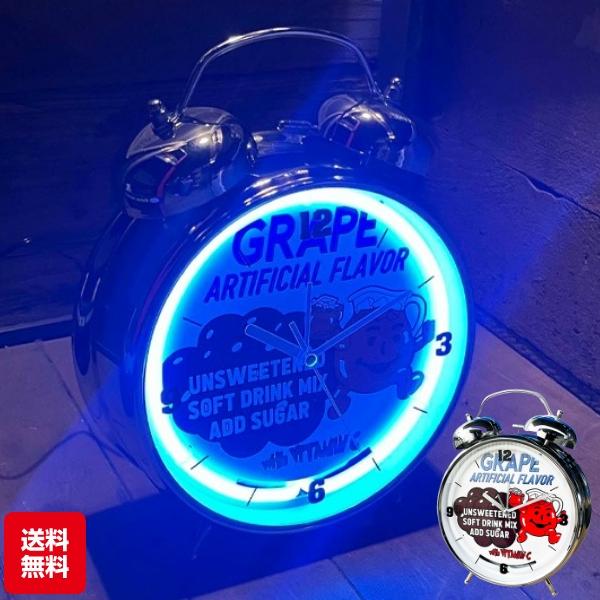 アラームクロック ネオンライト付き クールエイド マン アメリカン