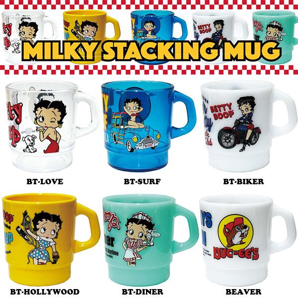 BETTY BOOP　ミルキースタッキングマグカップ　BT-BIKER 楽天市場】Milky Stacking Mug Cup DRAG RACING NHRA