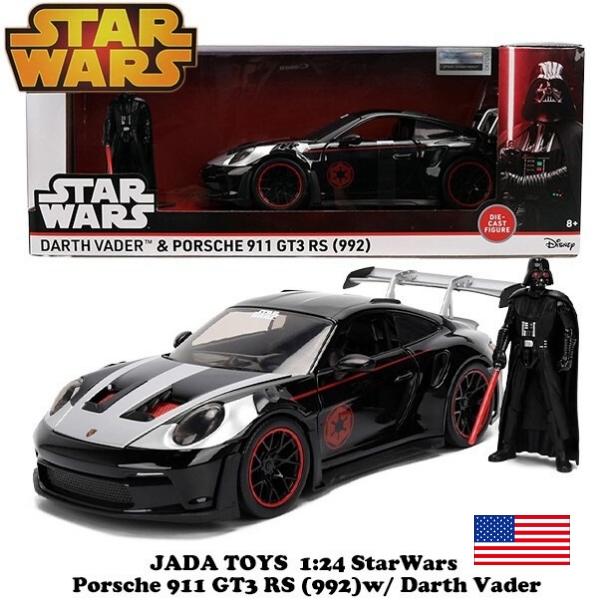 スターウォーズ ミニカー ダースベイダー フィギュア 付き キャラクター 車 ポルシェ 911 JADA TOYS 1:24 Star Wars Porsche 911 GT3 RS (992) w/Darth Vader