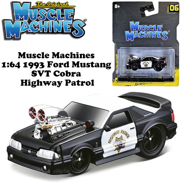 マイスト マッスルマシン ミニカー フォード マスタング パトカー 1/64