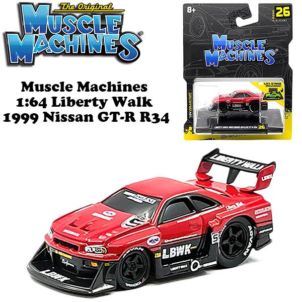 マイスト マッスルマシン ミニカー 1/64 日産 GTR R34 Muscle Machines