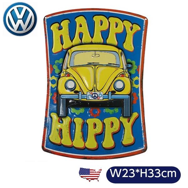 ブリキ看板 ワーゲン VOLKSWAGEN HAPPY HIPPY 看板 ガレージ