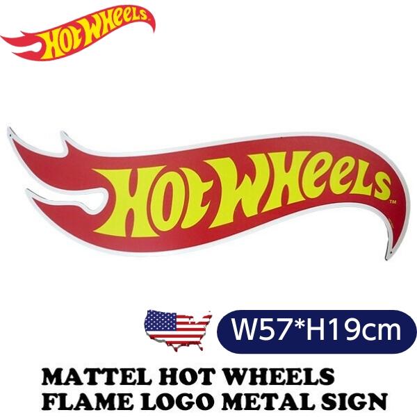 ホットウィール ブリキ看板 ガレージ Mattel Hot Wheels ロゴ