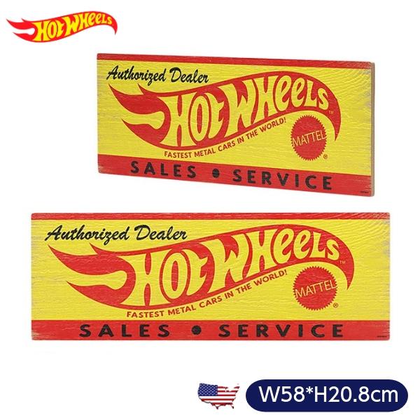 ホットウィール 看板 木製 ウッデン サインボード Hot Wheels Flames Authorized Dealer アメリカン ガレージ アメリカ製 アメリカン雑貨 インテリア雑貨