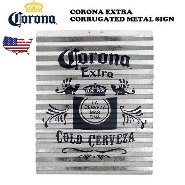 コロナビール ブリキ看板 コルゲート メタルサイン CORONA EXTRA 