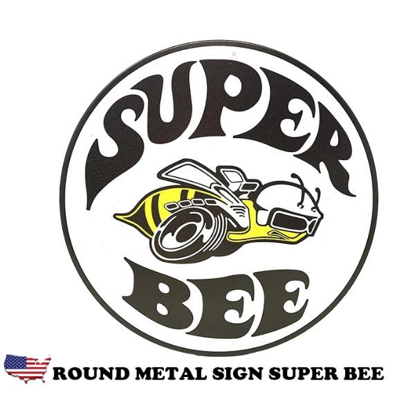 ブリキ看板 アメリカン ガレージ インテリア ラウンド SUPER BEE