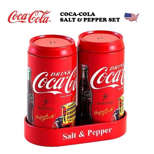 「未開封品・新品」FLAVORS ウェーブコーラ　KANEDA Coca Cola コカコーラ ソルト＆ペッパー 調味料入れ セット Ver