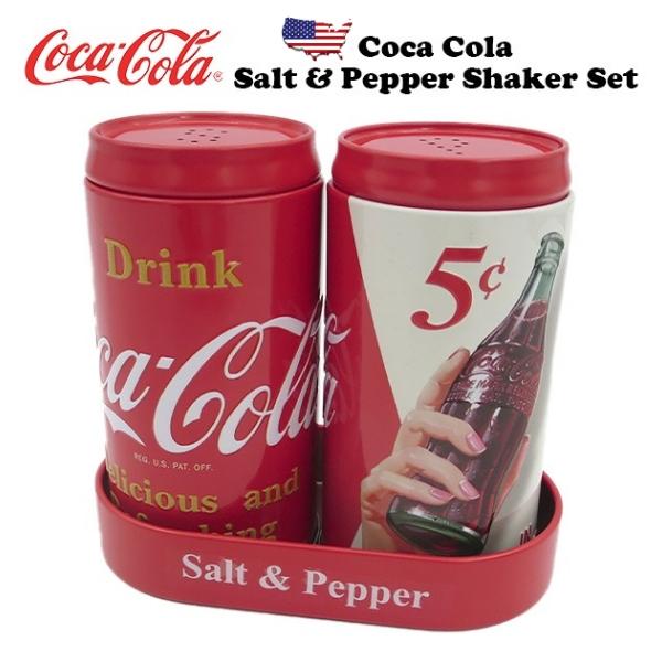 コカコーラ　レトログッズ　セット　現状品 Coca Cola（コカコーラ） ソルト＆ペッパー 調味料入れ セット Ver.4