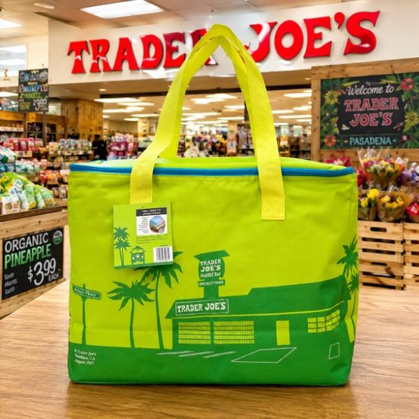 トレーダージョーズ 保冷バッグ TRADER JOE'S クーラーバッグ ライトグリーン ブルー エゴバッグ  トレーダージョーズのエコバッグ お土産 大容量